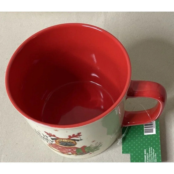 Pug Dog Puppy Mug Cup Ceramic Is It January Yet?? 17 Oz‎ NEW Sleigh Bell - Picture 2 of 6